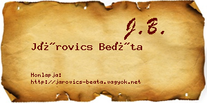 Járovics Beáta névjegykártya